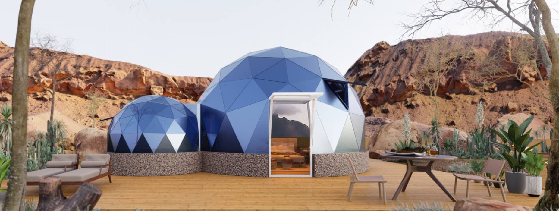 德令哈市球形智能光伏玻璃星空房